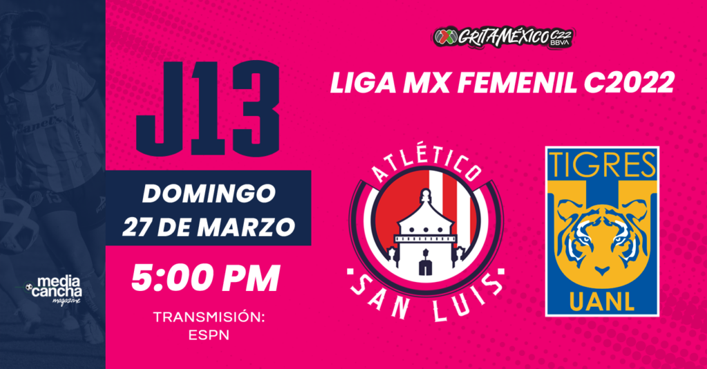 Jornada 13, Atlético de San Luis Femenil vs Tigres – Media Cancha SLP