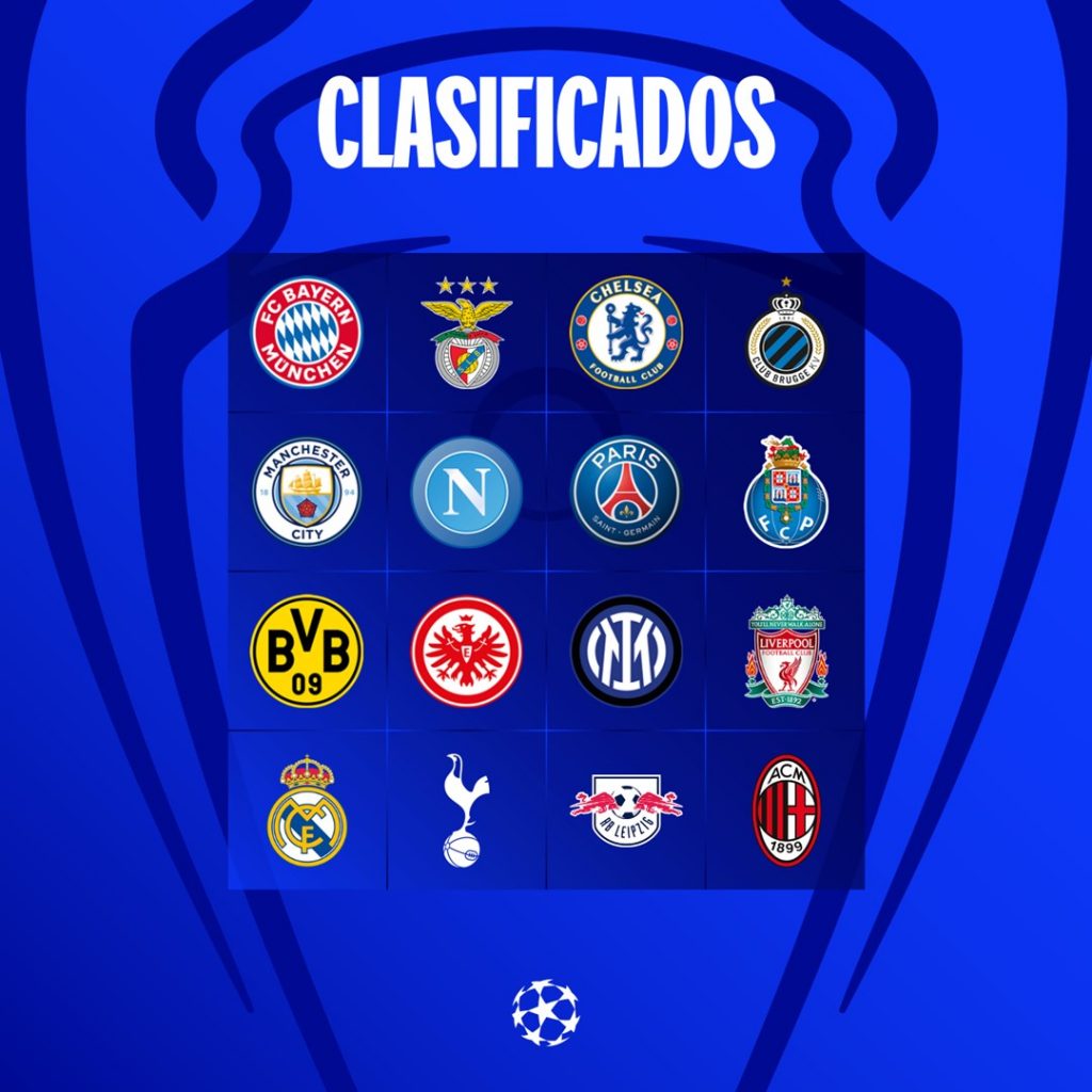 Definidos los 16 clasificados a Octavos de Final en la Champions League ...