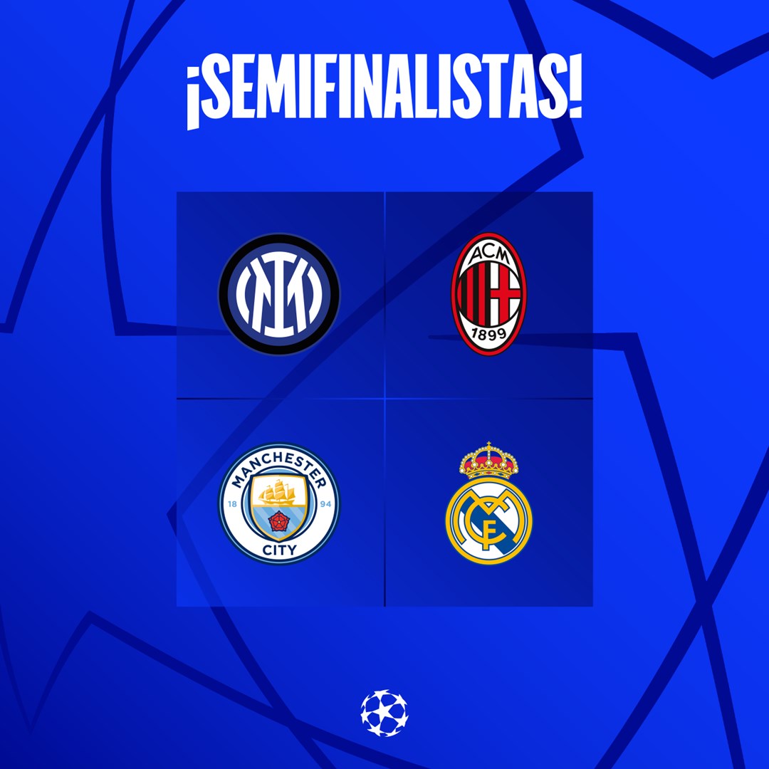 Definidas las Semifinales de la Champions League en su edición 2023