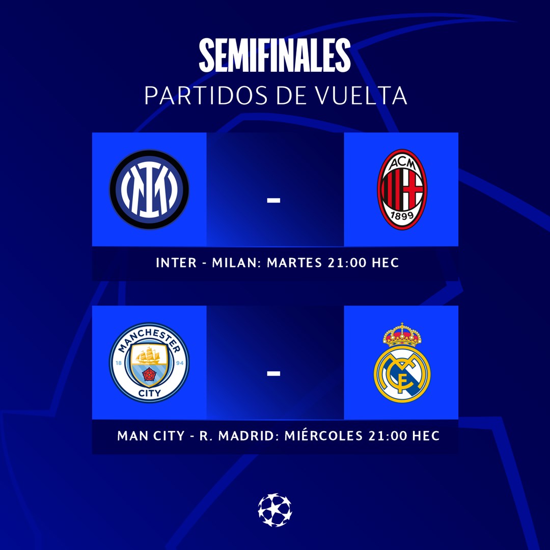 Semifinales Vuelta Champions League, 16 y 17 de mayo – Media Cancha SLP