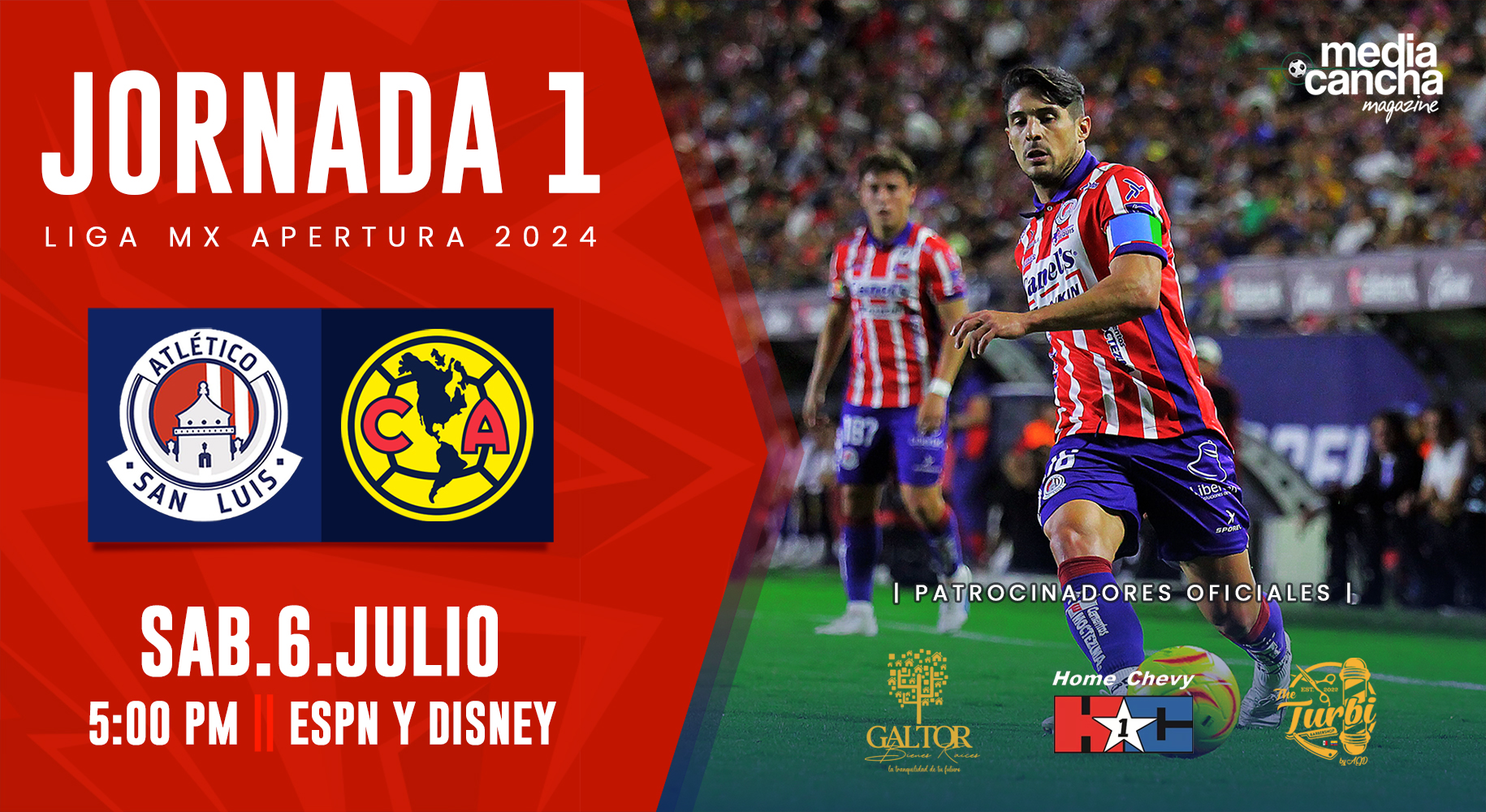 Jornada 1 A2024, Atlético de San Luis vs América – Media Cancha SLP